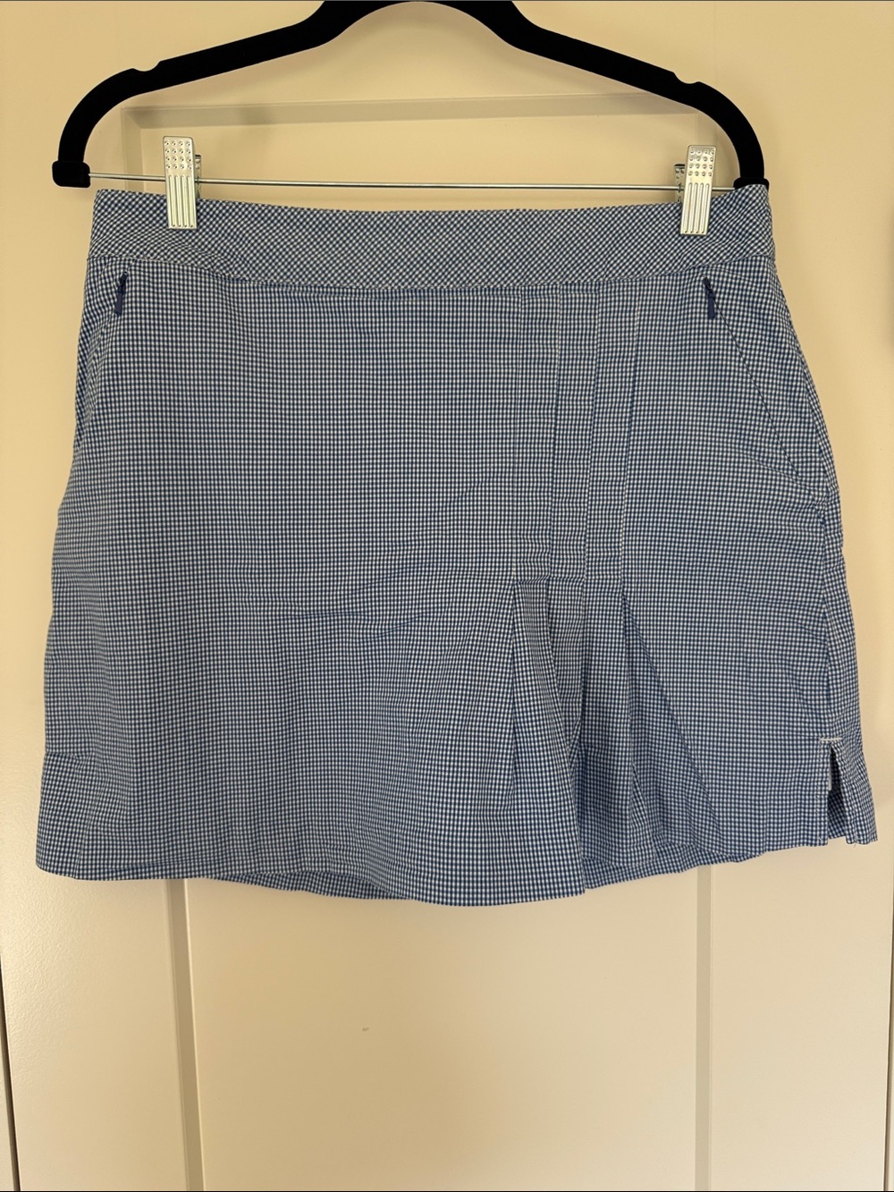 Lady Hagen Light Blue Gingham Golf Skort